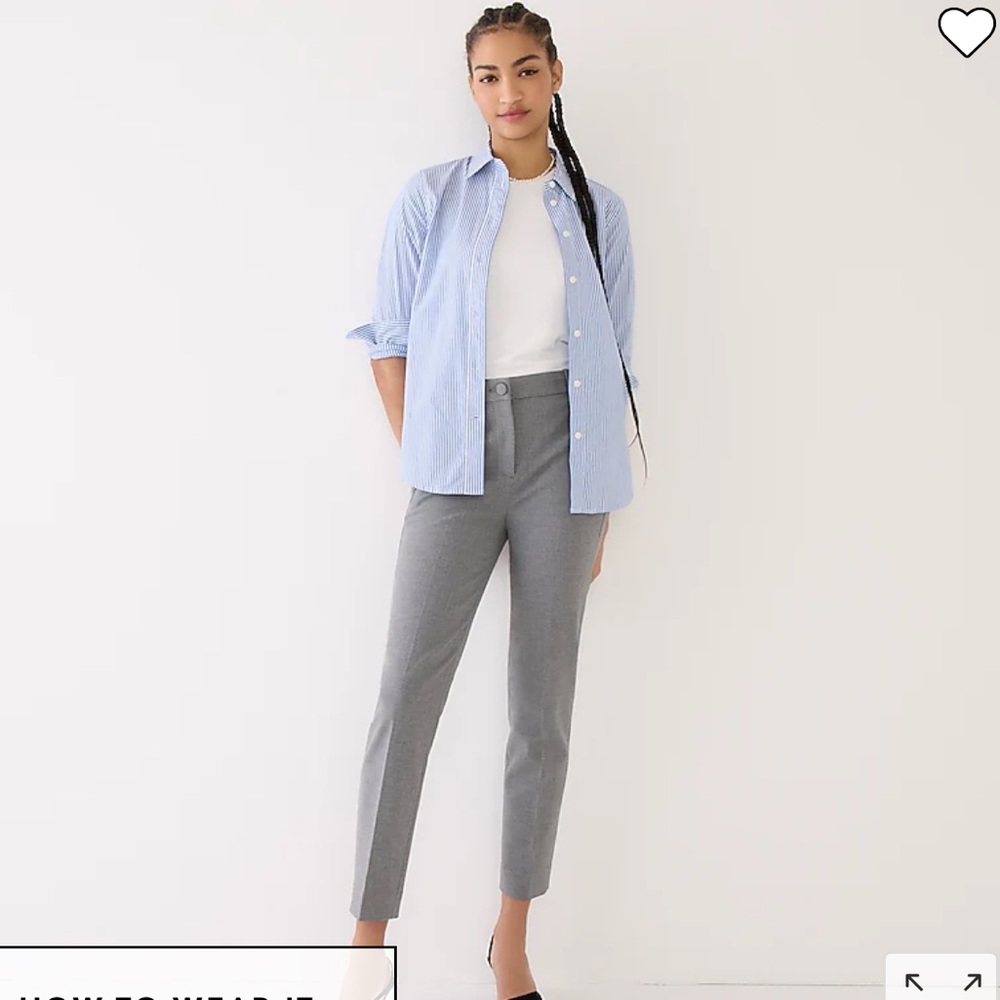 J. Crew High-rise Cameron pant in four-season stretch (Frosty Olive) (Plus)